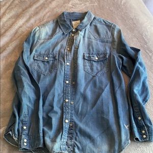 Denim button down
